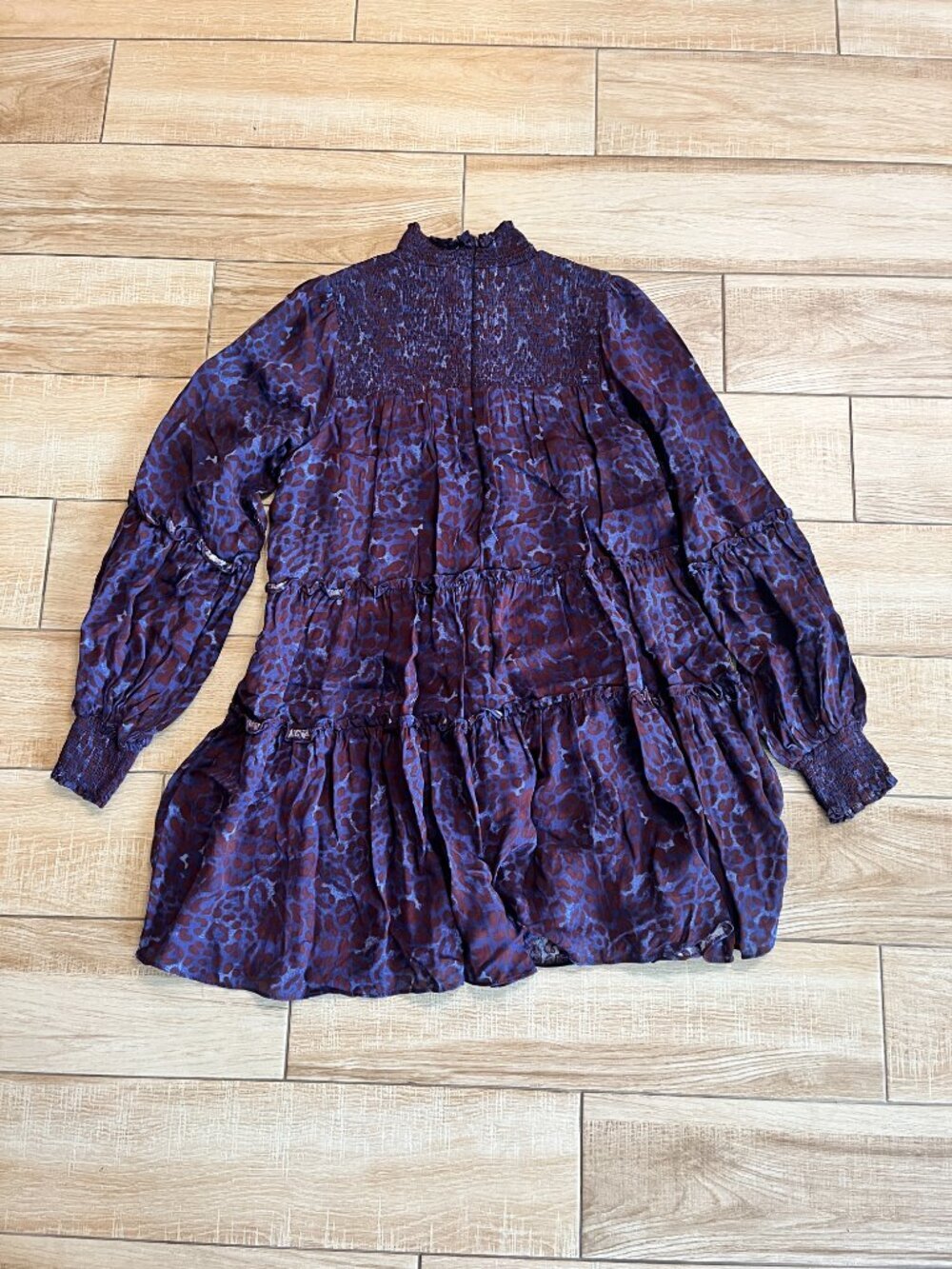 Womens KARLIE Purple Animal Print Mini Dress - M - Picture 5 of 8